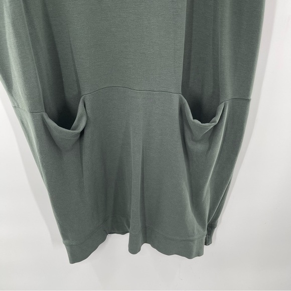 Masai Balsam Green Relaxed Fit Lagenlook Midi Dress Boxy Minimal Boho Size Med - Picture 3 of 13